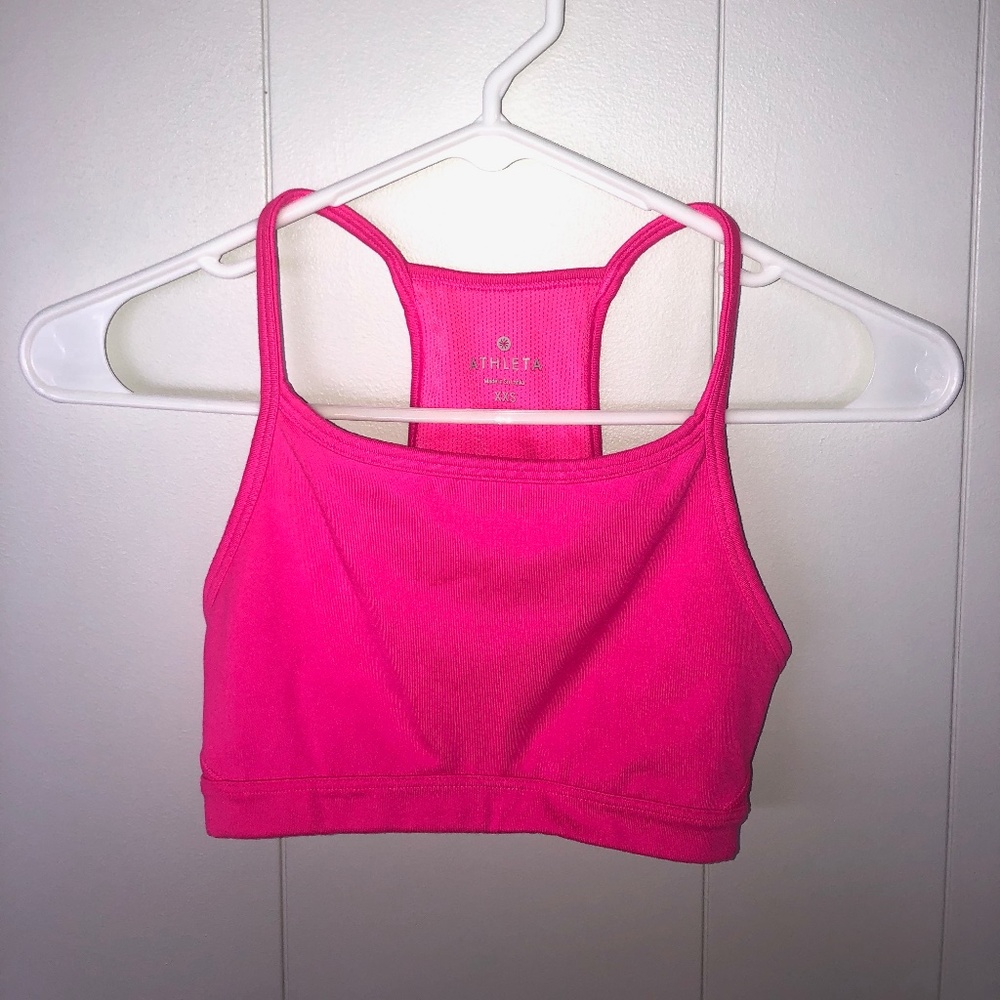 Athleta hot pink sports bra